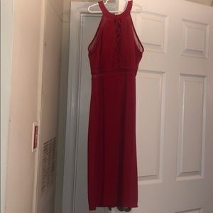 Halter elegant red gown